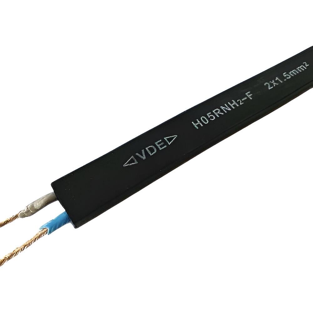 Провод каучуковый 200 м 2х1,5 медь для Belt Light плоского Черный