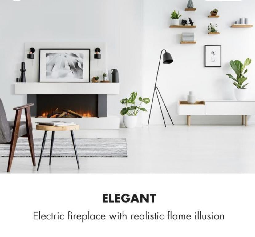 Електрокамін KLARSTEIN Studio Light & Fire 1 Smart Kamin МДФ 1000-2000 Вт Білий (10032725) - фото 2