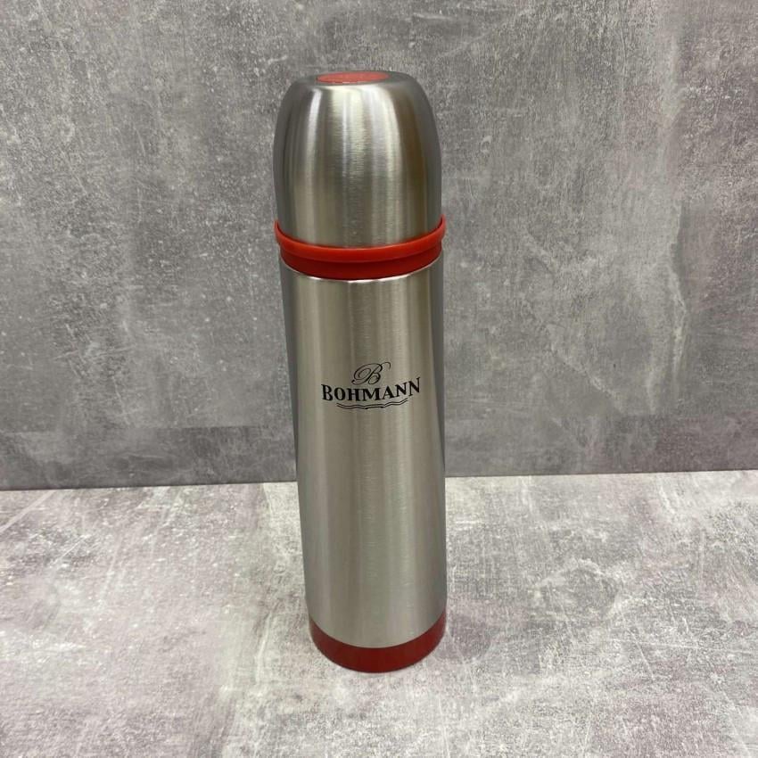 Термос питьевой Bohmann BH-4491 из нержавеющей стали 800 мл Стальной/Красный (1708639431)