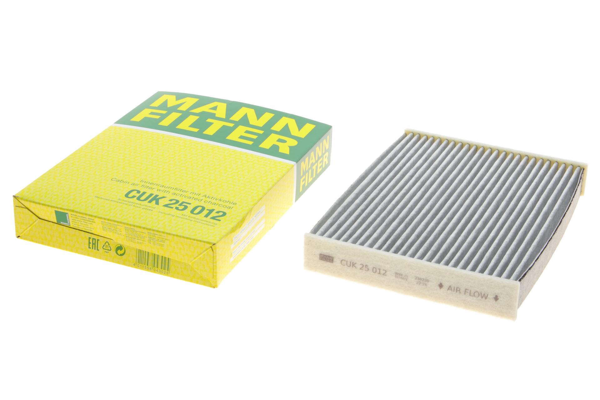 Фильтр салона Mann-Filter для Dacia Dokker/Lodgy/Renault Zoe 12- угольный (CUK 25 012)
