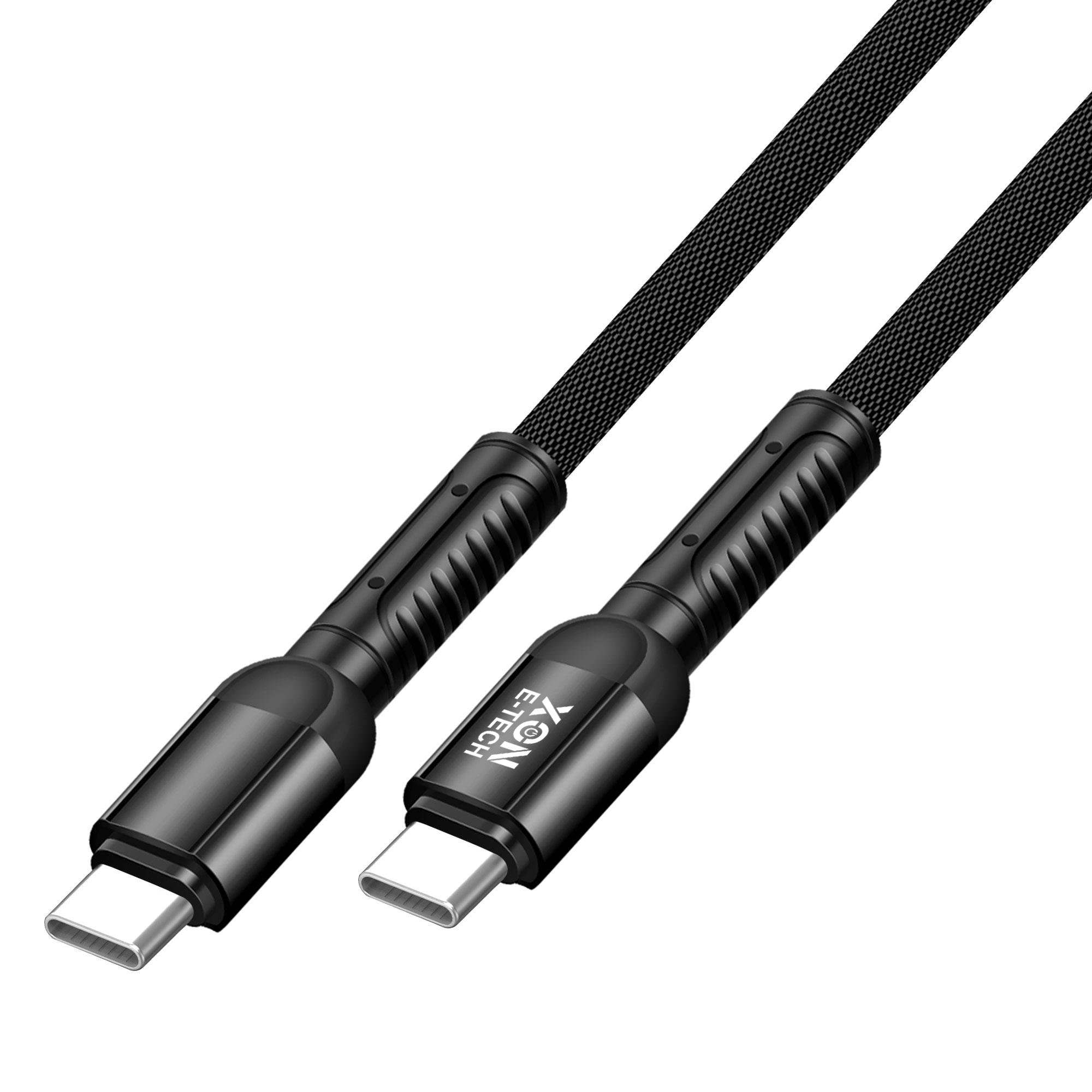 Кабель XON SmartCable MaxCharge Type-C - Type-C PD 60 Вт 1 м Чорний (SC202C6W1B 555) - фото 2