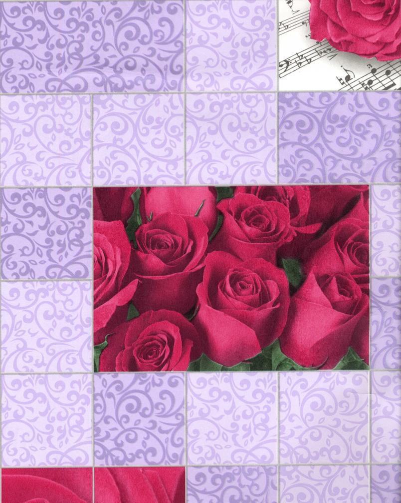 Обои влагостойкие Эксклюзив Люкс на бумажной основе 0,53х10,05 м Фиолетовый (213-05)