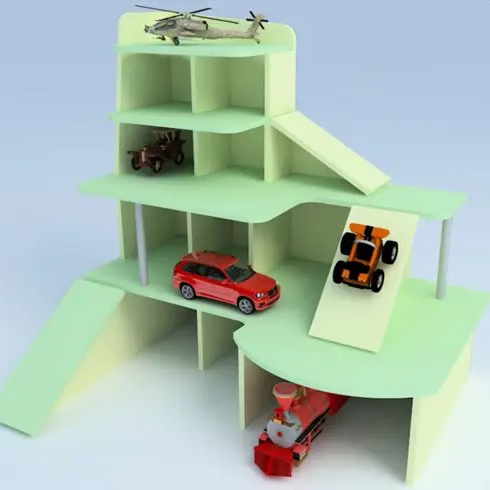 Детская стенка игровая Design Service Автосалон DS-372 (ДСDS372ЗВ)