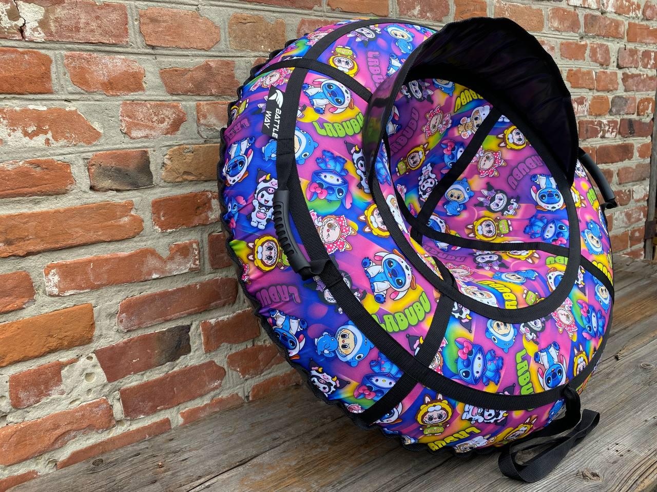 Тюбинг Надувные санки LABUBU со спинкой 120 см камера 15" (dde1d0ad) - фото 4