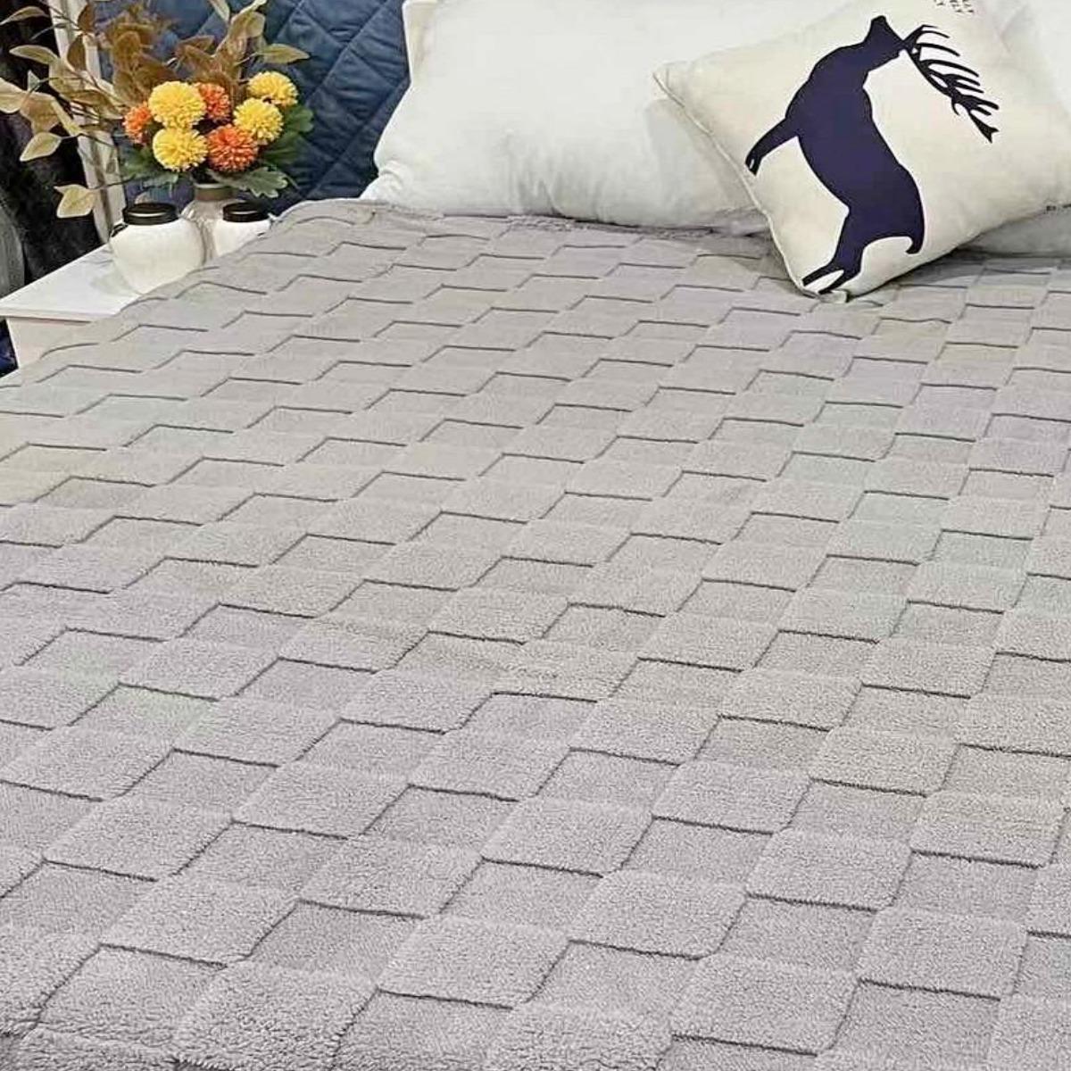 Плед Colorful Home Кубик двухспальный 180х210 см Серый (37137)