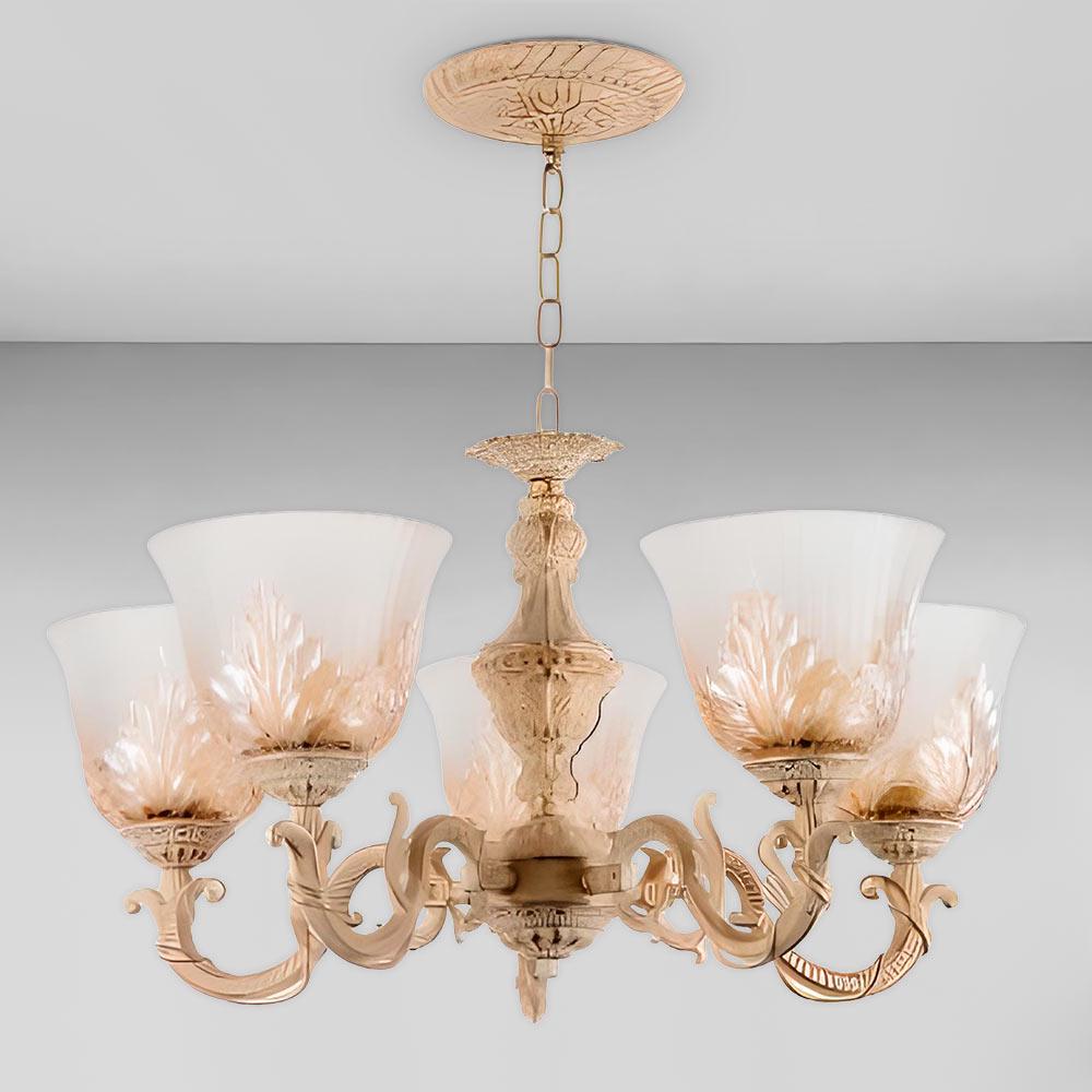 Люстра подвесная классическая Light House SRS-18492/5 Бежевый/Золотистый