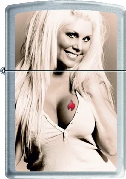 Зажигалка Zippo Sexy Retro Blonde Pin Up 1 Rip with Satin Finish (2.004.279)