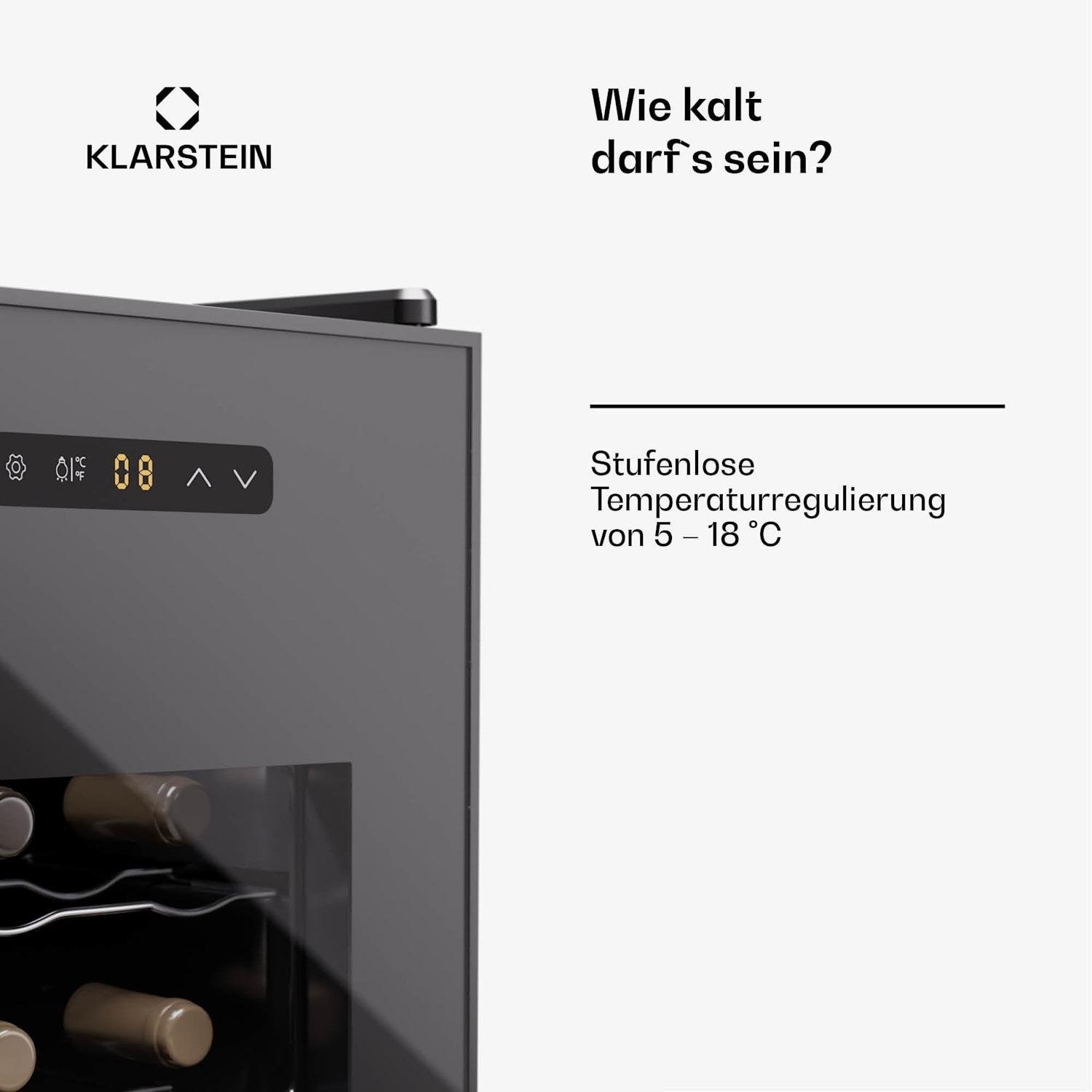 Винний холодильник KLARSTEIN Silent Vino 18 Uno (10045378) - фото 3 Винний холодильник KLARSTEIN Silent Vino 18 Uno (10045378) - фото 3