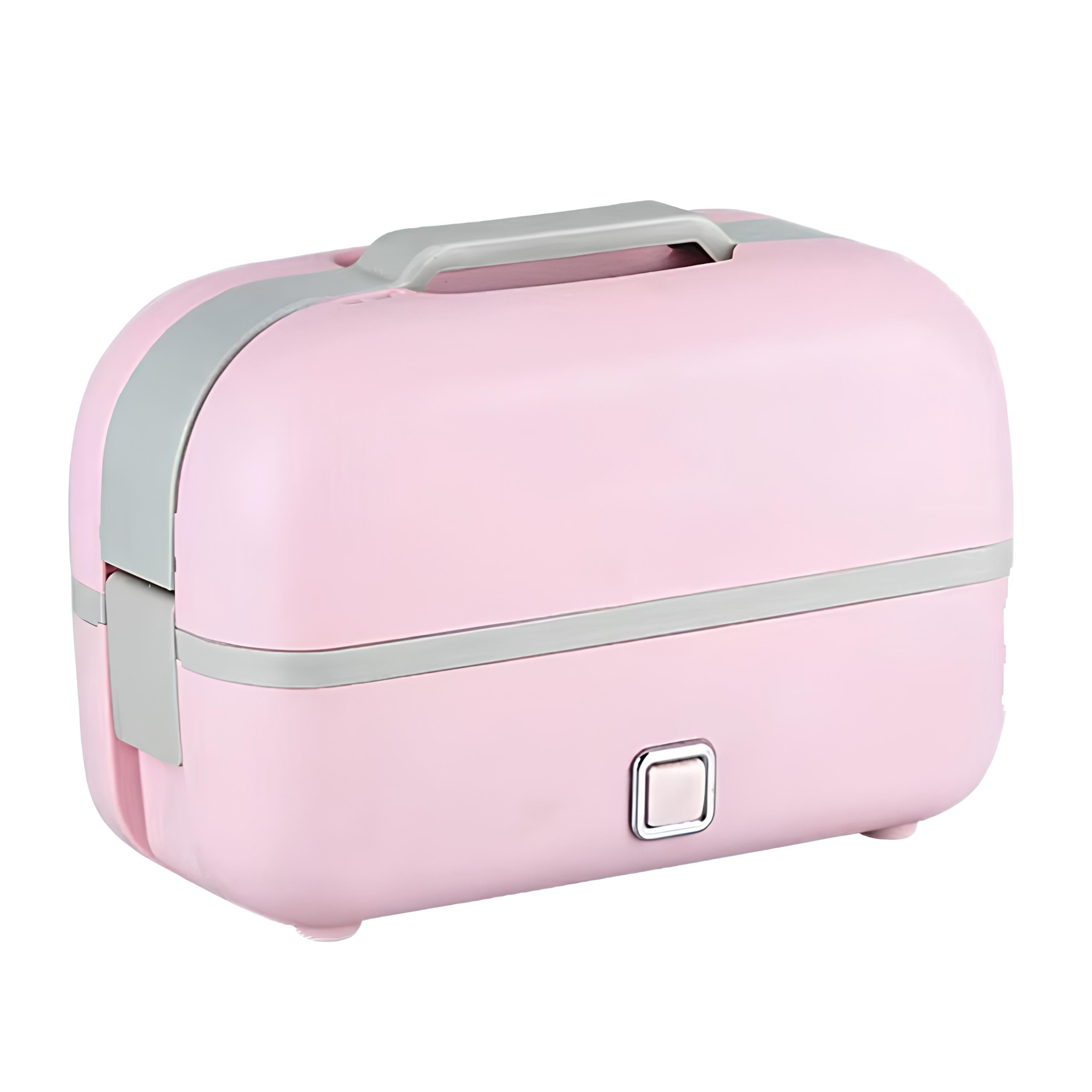 Ланч-бокс термо 3в1 электрический Розовый (2602)