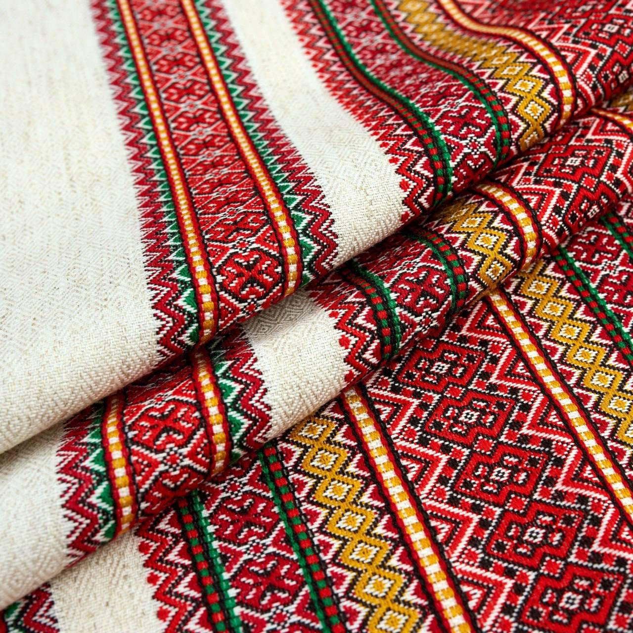 Комплект льняной с украинским орнаментом Грация Ранер 140x40 см/салфетки 30x40 32 шт. (911-707) Комплект льняной с украинским орнаментом Грация Ранер 140x40 см/салфетки 30x40 32 шт. (911-707)