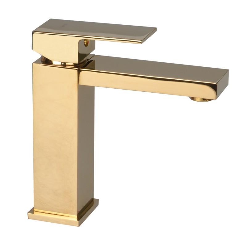 Смеситель Gappo Low для умывальника Золотой