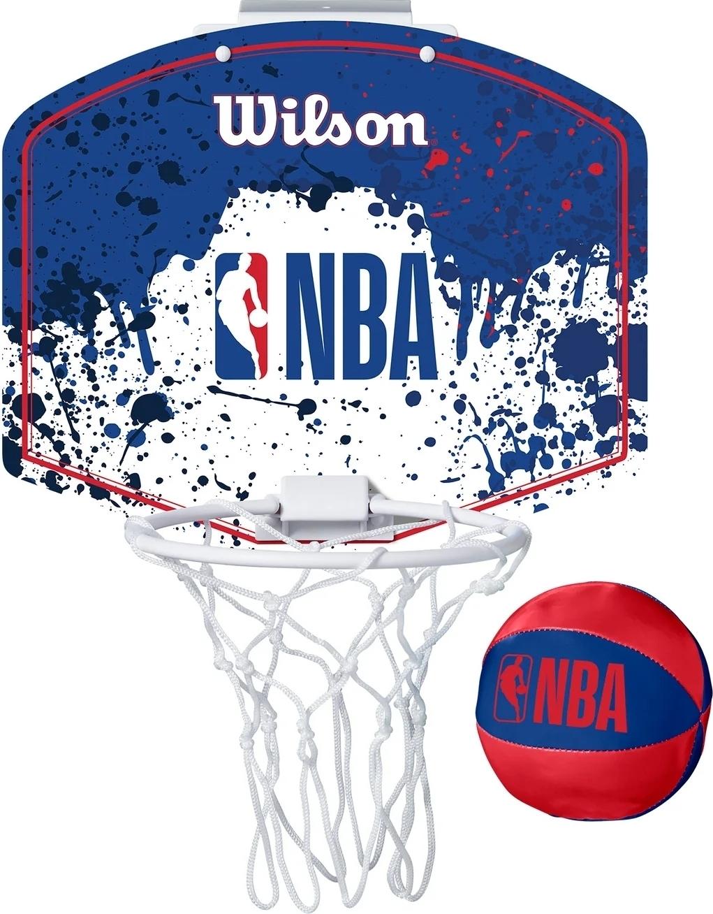 Набор баскетбольный детский Wilson NBA TEAM MINI HOOP NBA Сине-белый (WTBA1302NBARD)