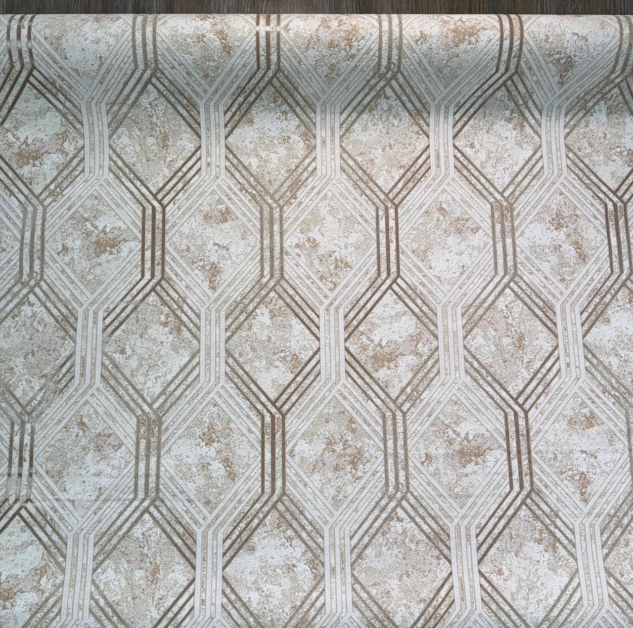 Обои виниловые на флизелиновой основе 1,06x10,05 м Бежевый (3687-02)