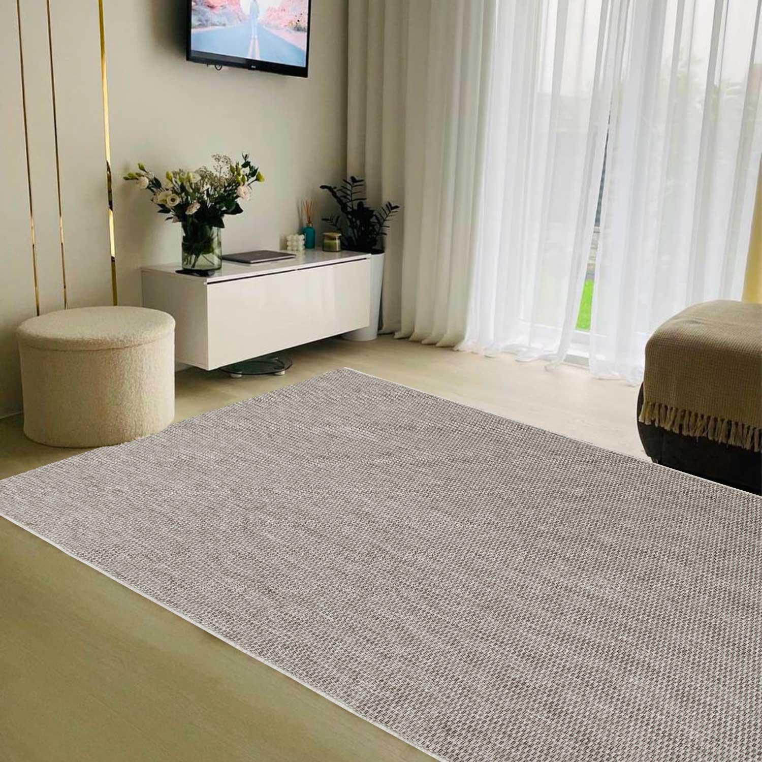 Ковер безворсовый DAKARIA Plutus Run 10014-0101 2x2 м Серый (00-00021989) - фото 6