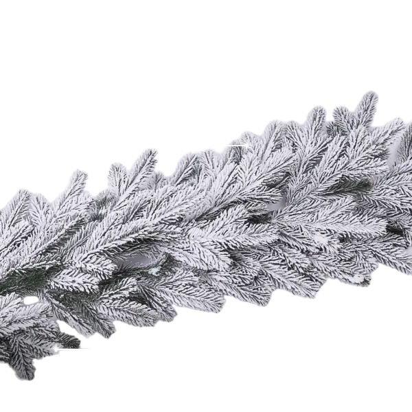 Гирлянда хвойная искусственная литая заснеженная 2 м Белый