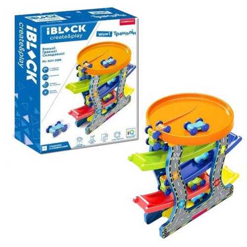 Трек IBLOCK трек пятиуровневый + 1 тройная машинка + 3 одинарные машинки + наклейки 30x28,3x19,5 см 36 шт. (201054) Трек IBLOCK трек пятиуровневый + 1 тройная машинка + 3 одинарные машинки + наклейки 30x28,3x19,5 см 36 шт. (201054)