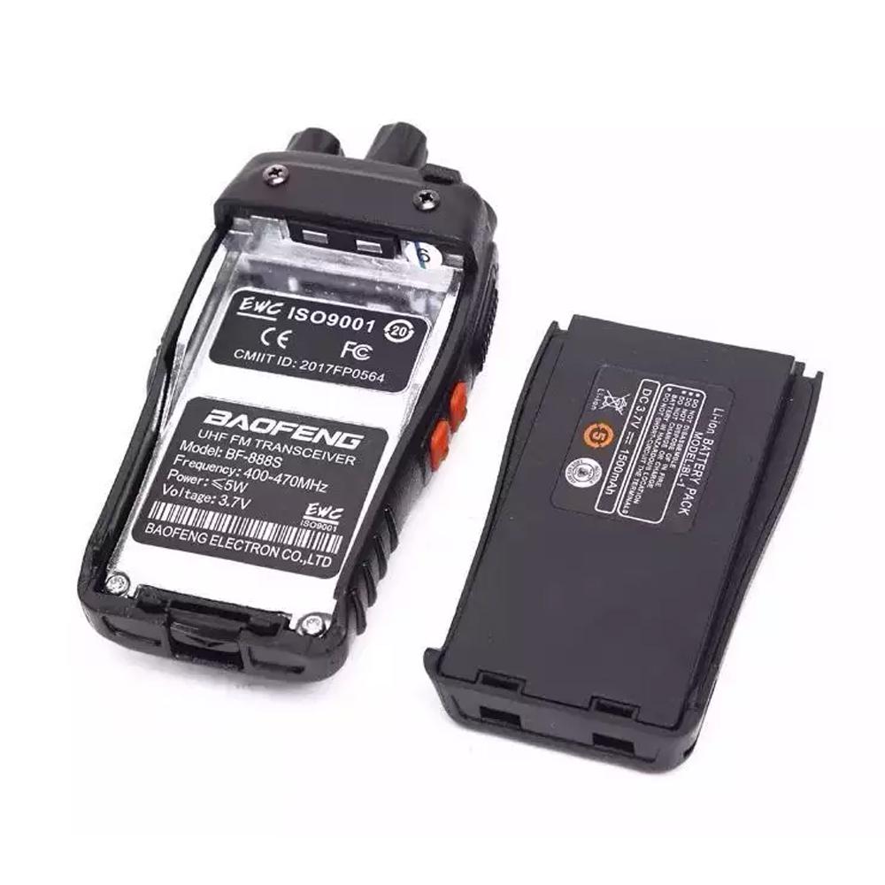 Набор рации Baofeng BF-888S/силиконовый чехол/тангент Baofeng speaker mic/дополнительная батарея 1500 mAh Черный (8243) - фото 5