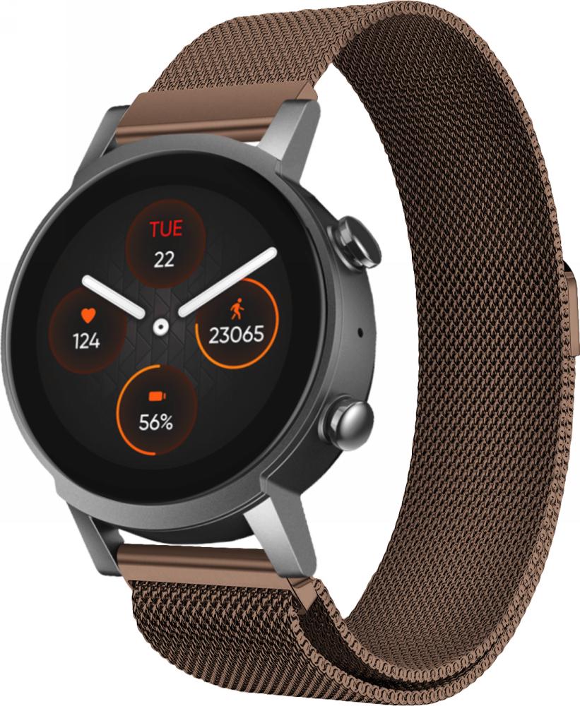 Ремінець Міланська Петля Milano для Mobvoi TicWatch E3 Brown (26745-30)