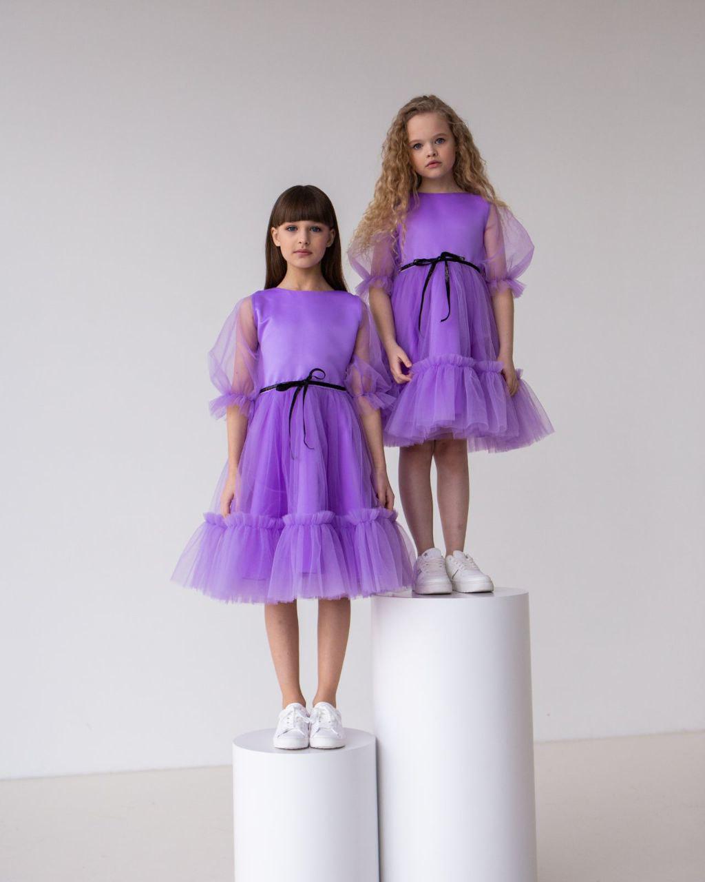 Платье праздничное для девочки 104 см Фиолетовый (2229160391) - фото 11 Платье праздничное для девочки 104 см Фиолетовый (2229160391) - фото 11