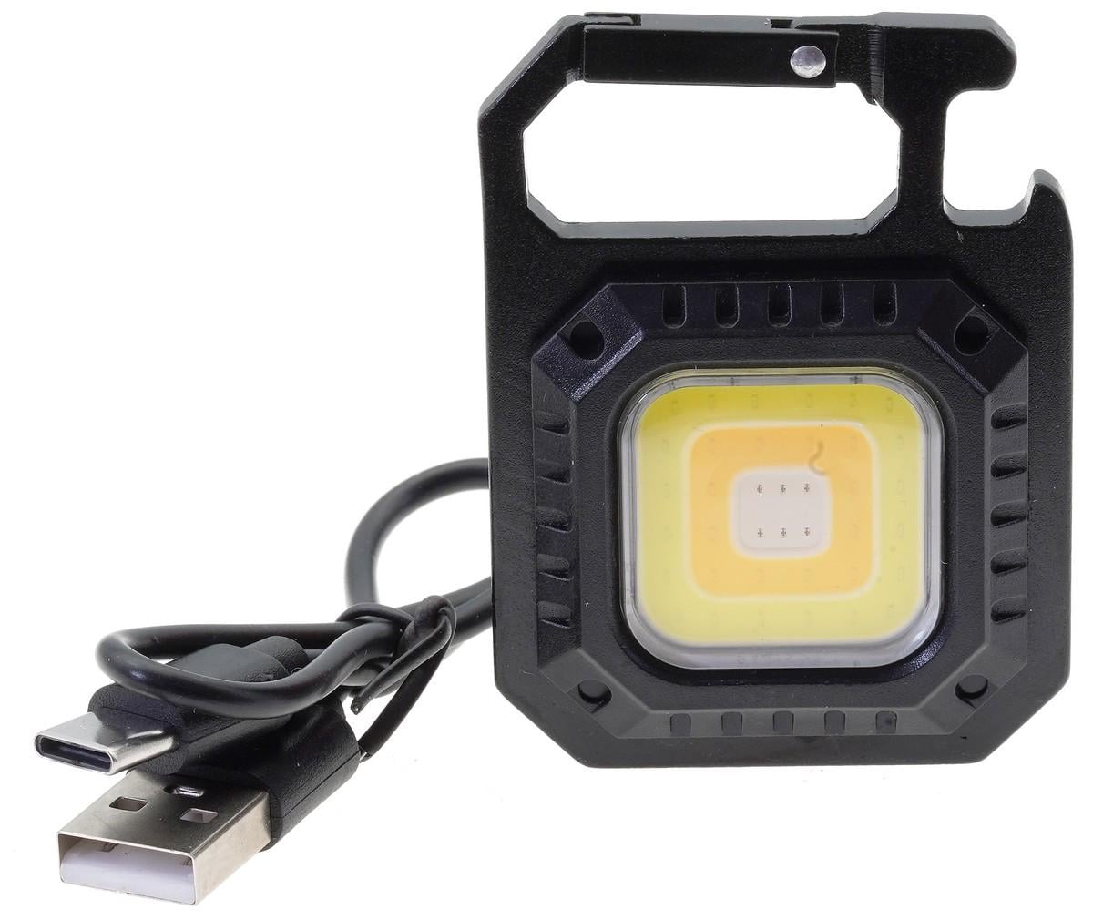 Ліхтарик-брелок світлодіодний універсальний W5130 Type-C Black (ins518)