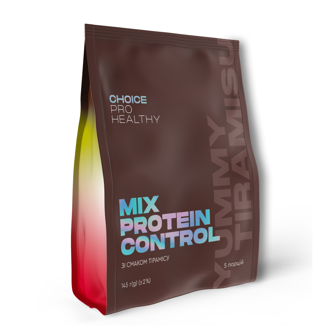 Протеїновий коктейль зі смаком тірамісу для контролю або для збільшення ваги Pro Healthy Choice Mix Protein Control Yummy Tiramisu 145 г Протеїновий коктейль зі смаком тірамісу для контролю або для збільшення ваги Pro Healthy Choice Mix Protein Control Yummy Tiramisu 145 г