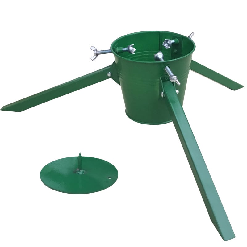 Підставка під ялинку відро металева складна «СПДЕ-3» Зелений