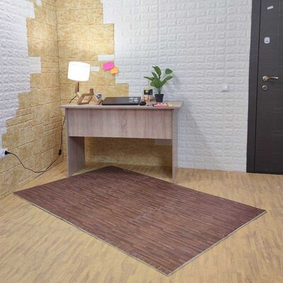 Підлога-пазл м'який Sticker Wall під темно-коричневе дерево 600х600х10 мм - фото 5