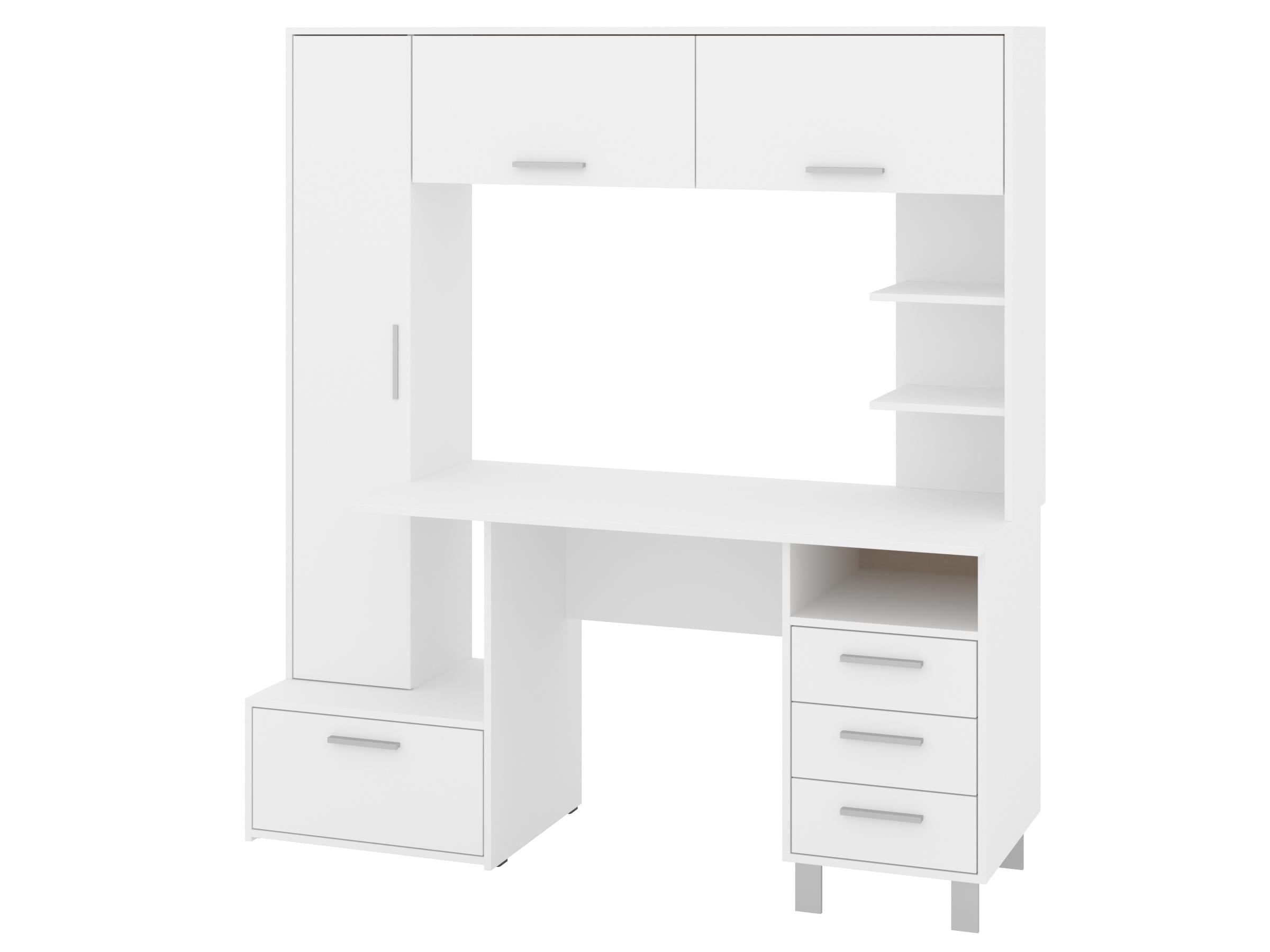 Письменный стол PEHOTIN Драйв 160х60х75/172,5 см Белый (PN-101332)