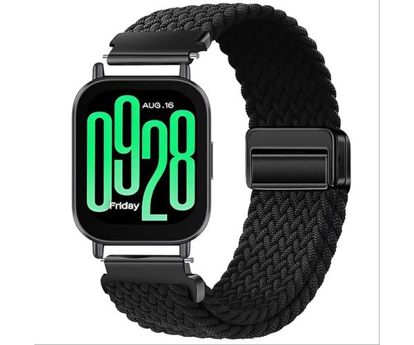 Ремінець Textile Elastic для смарт-годинників Amazfit Bip 6/5 22 мм Чорний