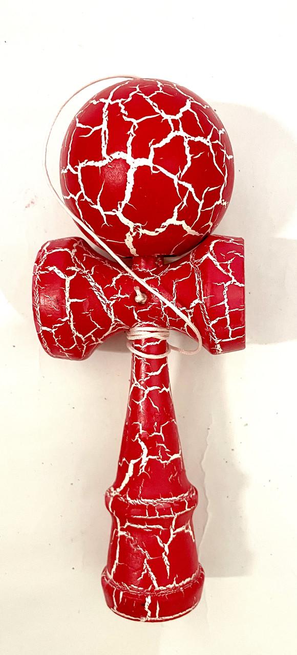 Кендамо дерев'яна червона з жовтими тріщинками