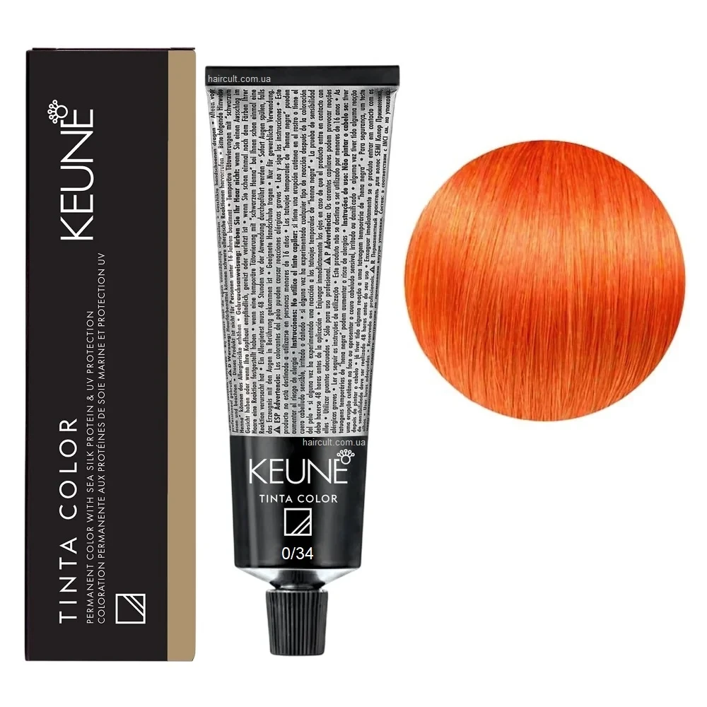 Краска для волос стойкая Keune Tinta Color 0.34 Gold Copper 60 мл Краска для волос стойкая Keune Tinta Color 0.34 Gold Copper 60 мл
