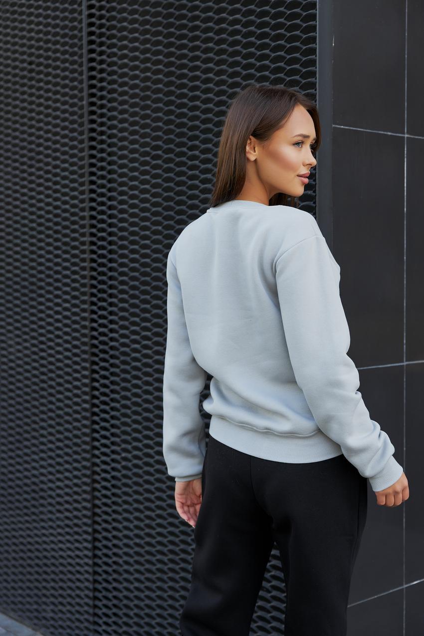 Світшот жіночий М116.4 з начосом S Світло-сірий (30665267) - фото 3 Світшот жіночий М116.4 з начосом S Світло-сірий (30665267) - фото 3