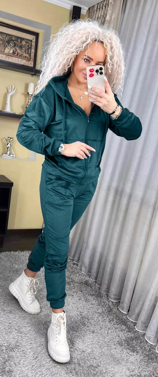 Костюм спортивний жіночий Delux L Зелений (2818)