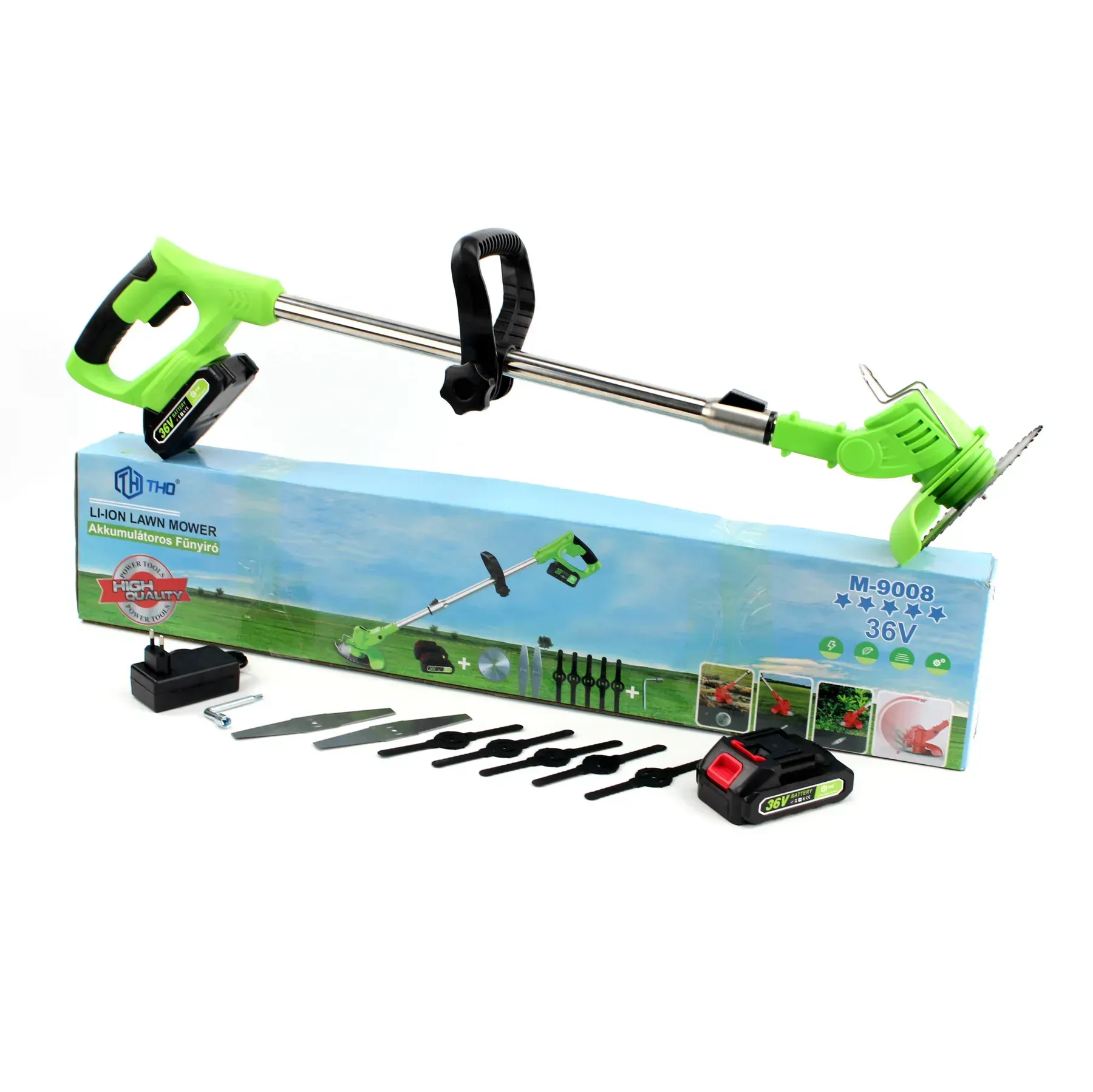 Тример для трави THO Lux акумуляторний 8 насадок 2 АКБ (Lux8) - фото 12 Тример для трави THO Lux акумуляторний 8 насадок 2 АКБ (Lux8) - фото 12