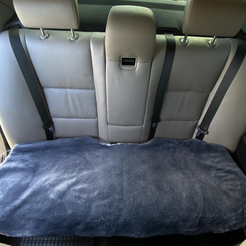 Накидка на сиденье автомобиля из овчины Sheepskin эко-шерсть задний диван Серый (722)