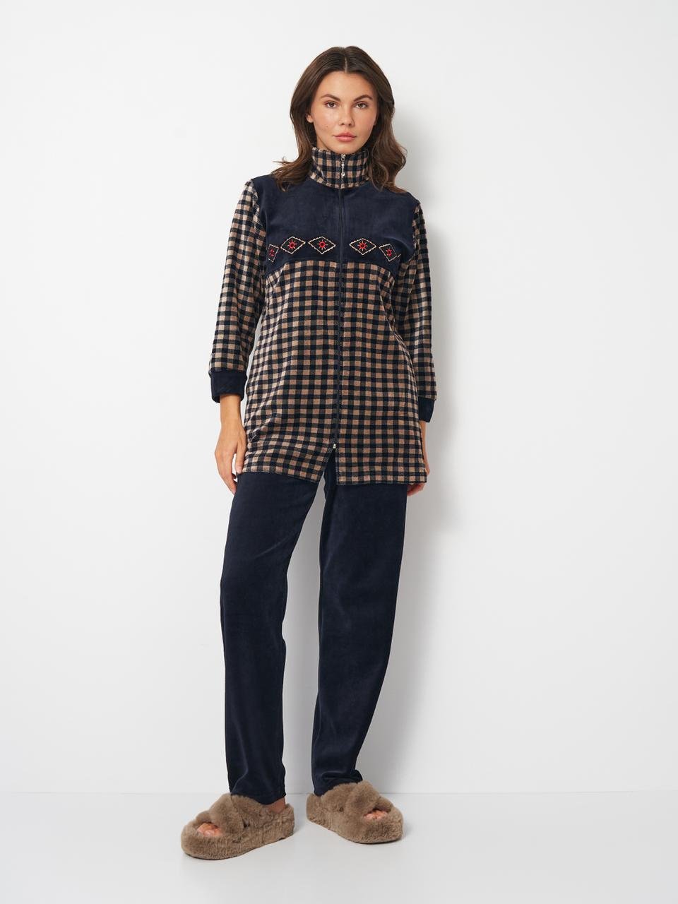 Костюм женский Cotpark кофта/брюки 3XL Темно-синий (2272-B-01-3XL)