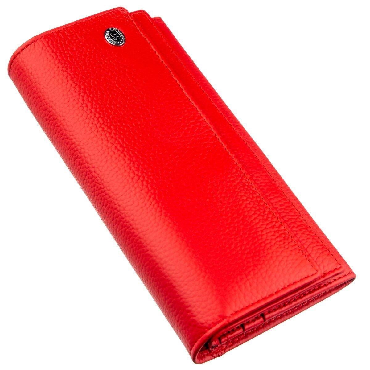 Кошелек женский ST Leather 18954 с визитницей из натуральной кожи Красный (168-136-18954)