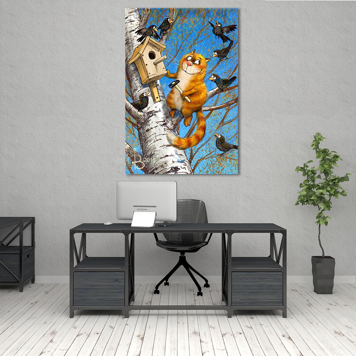 Модульна картина Птіцелюб 1 модуль 40х60 см Модульна картина Птіцелюб 1 модуль 40х60 см