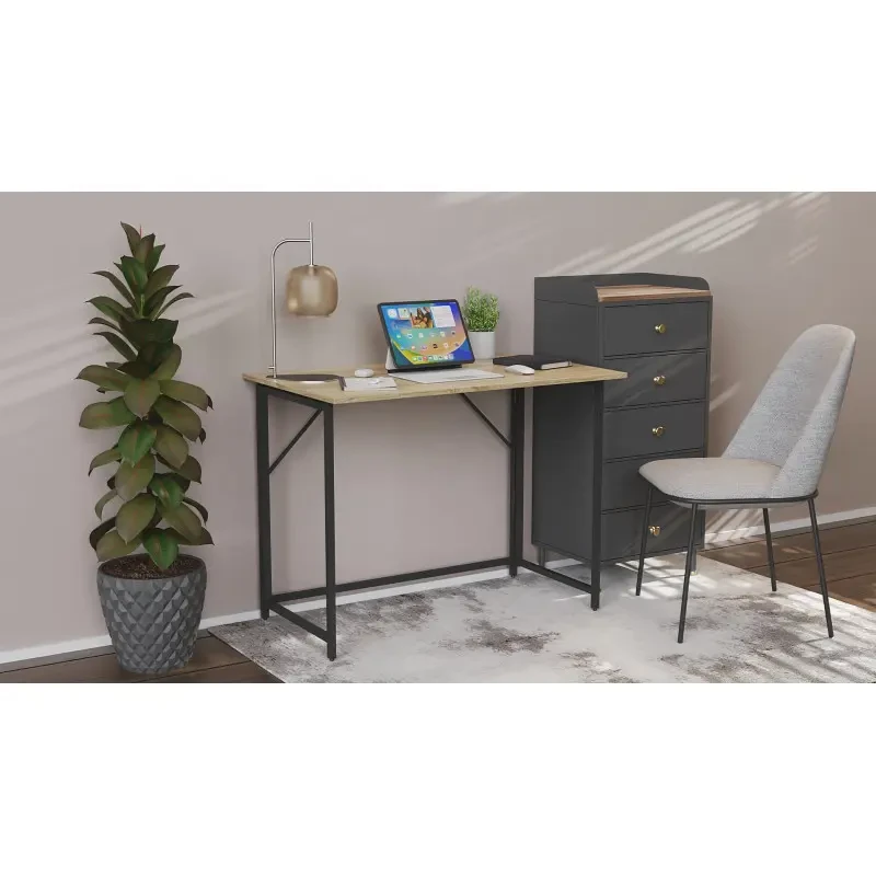 Стіл розкладний Ferrum-decor Moris метал/ДСП Чорний/Дуб Сонома (FRD-104672) - фото 3 Стіл розкладний Ferrum-decor Moris метал/ДСП Чорний/Дуб Сонома (FRD-104672) - фото 3