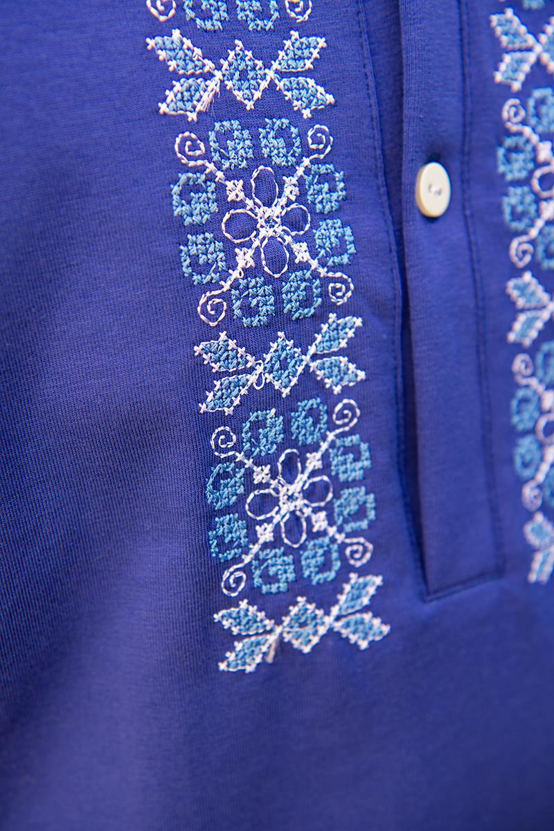 Вышиванка на мальчика из трикотажной ткани 110 см Синий (2174160347) - фото 2 Вышиванка на мальчика из трикотажной ткани 110 см Синий (2174160347) - фото 2