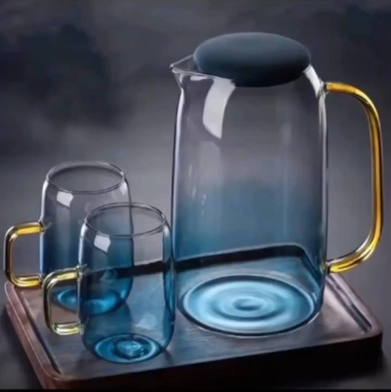 Набор Кувшин с чашками Голуба Прохлада 280 мл - фото 2 Набор Кувшин с чашками Голуба Прохлада 280 мл - фото 2