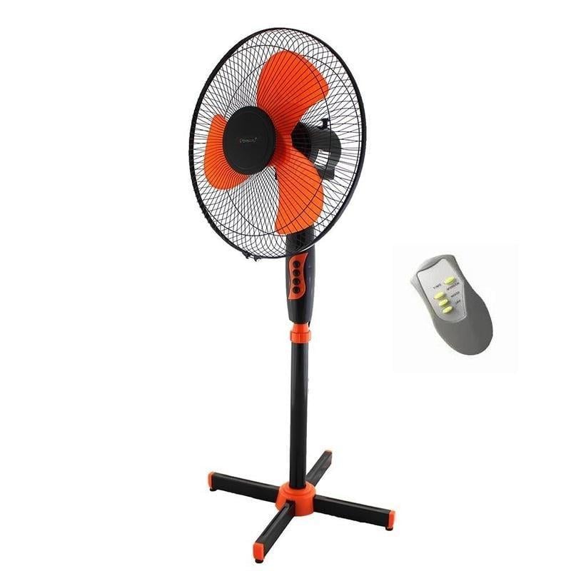 Вентилятор напольный Wimpex WX-1603 R с пультом и таймером Черно-оранжевый (368793)
