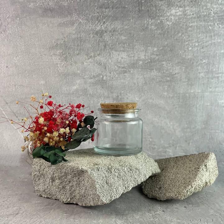 Банка с пробковой крышкой 100 мл Прозрачный (1515)