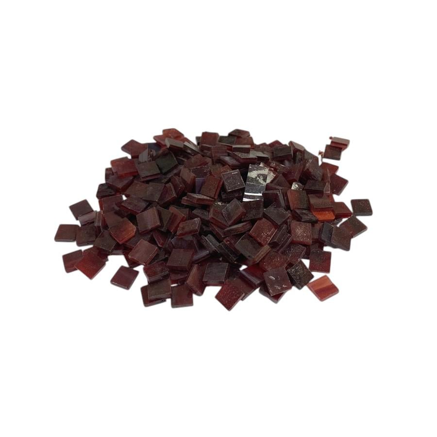 Набор кусочков мозаики слюда квадратные 200 г 1х1 см 280 шт. Малиновый (3683)