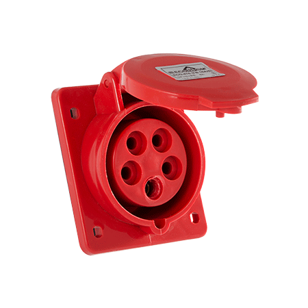 Силовая розетка АСКО-УКРЕМ ГВ ECO-415 3P+N+PE 16А 400 В встроенная IP44 Красный (ECO016010009)