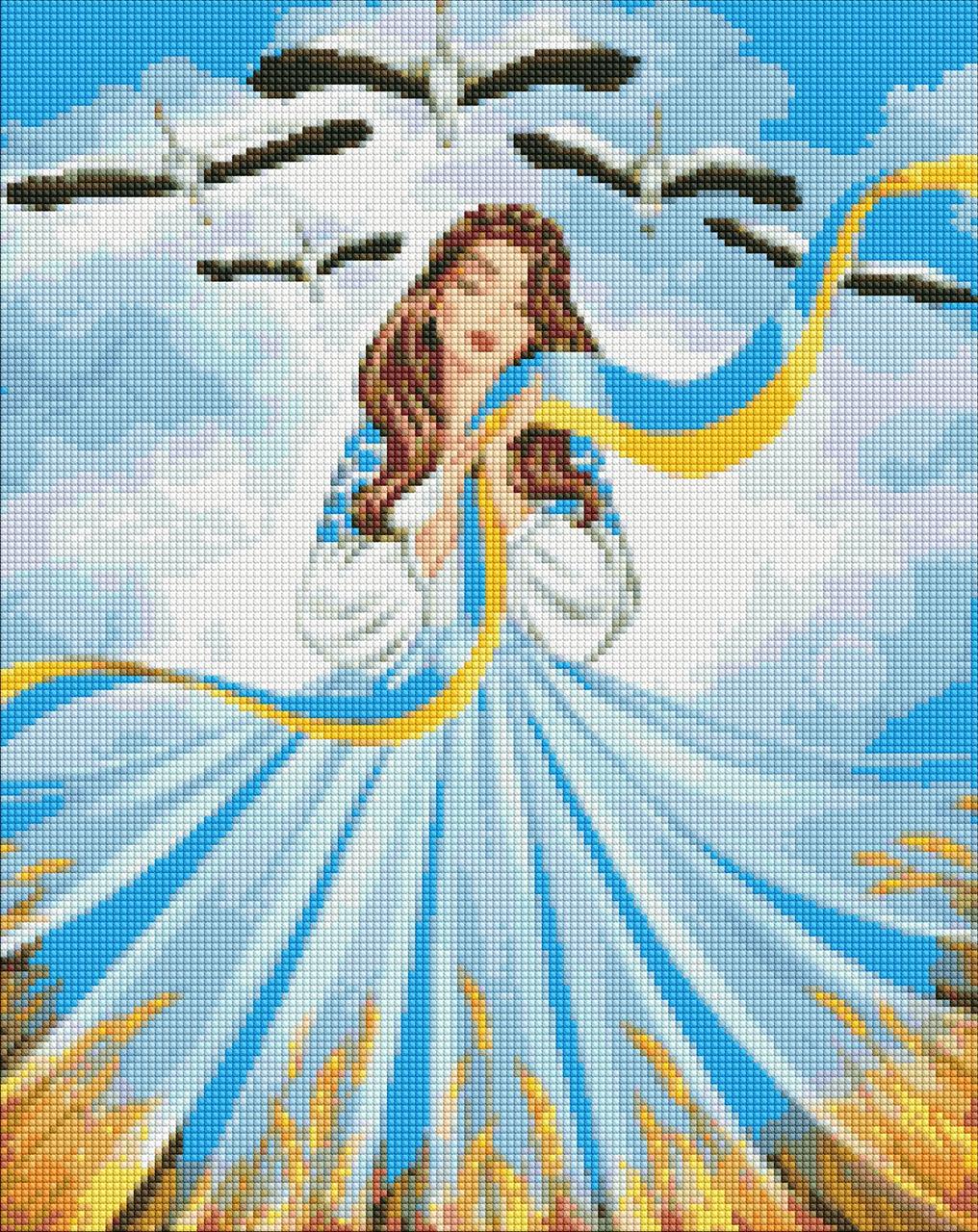 Алмазна мозаїка Все буде Україна на полотні з підрамником 40х50 см (GA84235)