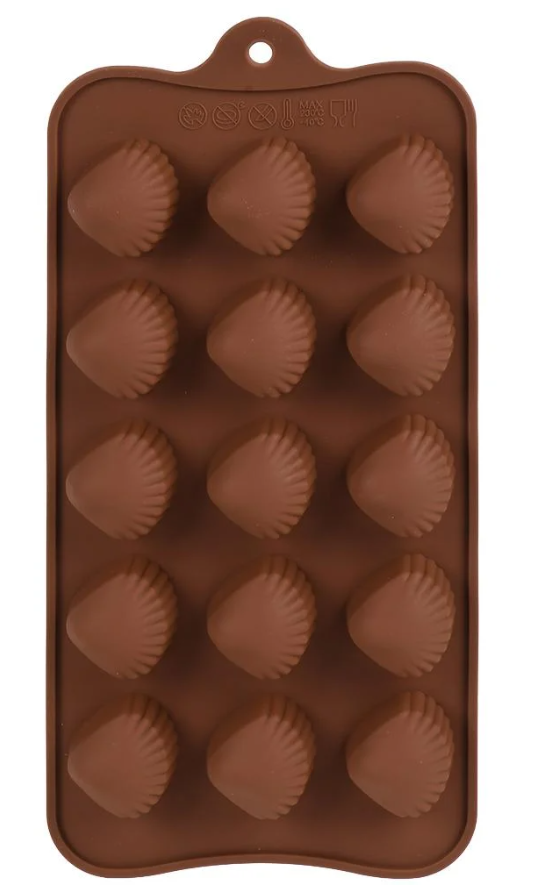 Форма силікон для цукерок Shell 15 шт. 20,5х10 см (R34963)
