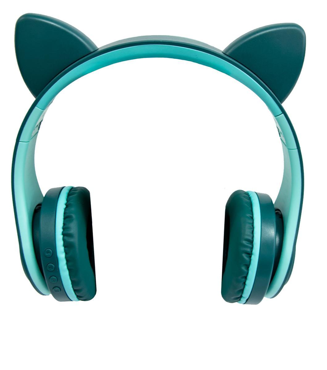 Наушники Bluetooth с ушками и подсветкой CAT EAR YW-018 Зеленый (1008603-Other)
