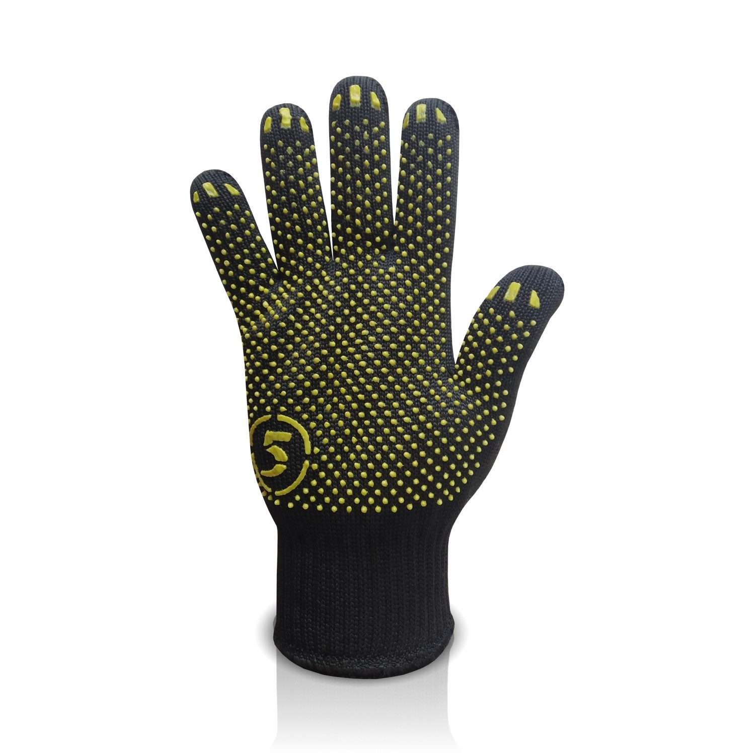 Перчатки трикотажные 5 10 класс ПВХ 10 пар Черный (YUT_V11570)