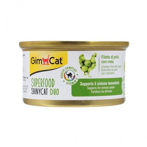 Корм вологий для кішок GimCat Shiny Cat Superfood курка та яблуко 70 г